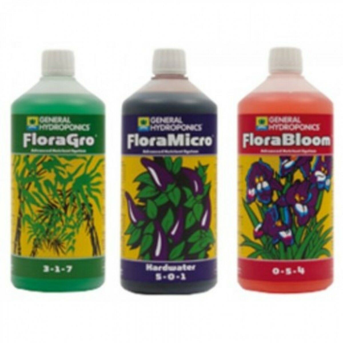 T.A. TriPart Bundle Gro, Bloom & Micro (GHE Flora Series) 1L HW