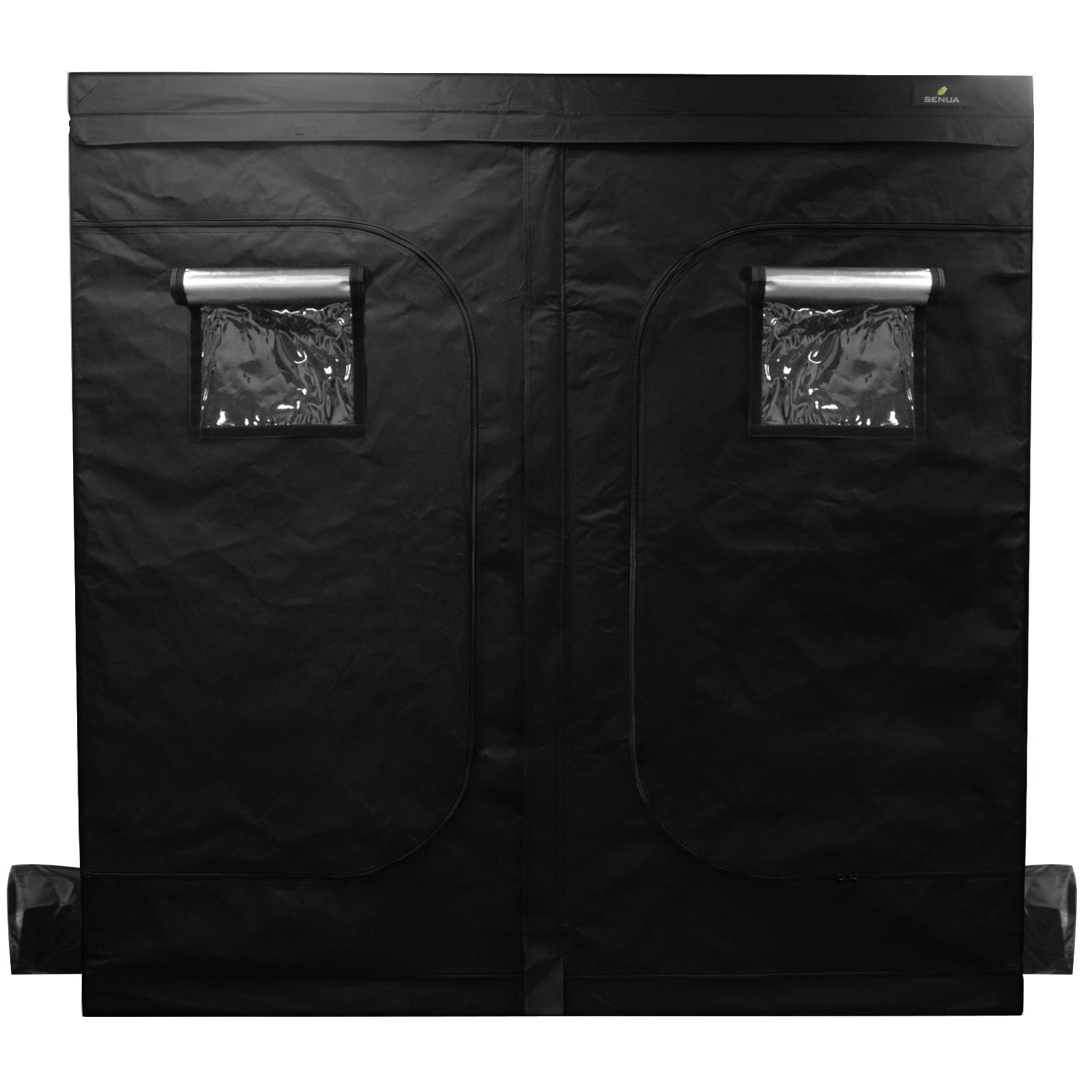 Senua 600D Mylar Hydroponic Water-Resistant Grow Tent with Observation Window and Removable Floor Tray, Tool Bag for Indoor Plant Seedling, Propagation, Blossom, etc