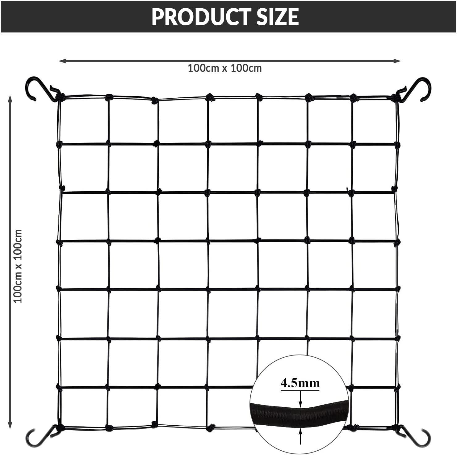 Senua Elastic Trellis - SCROG Net for Grow Tent with Steel Hooks