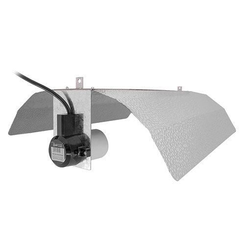 Lumii Black Reflector Hydroponic HPS Shade With Light Fitting