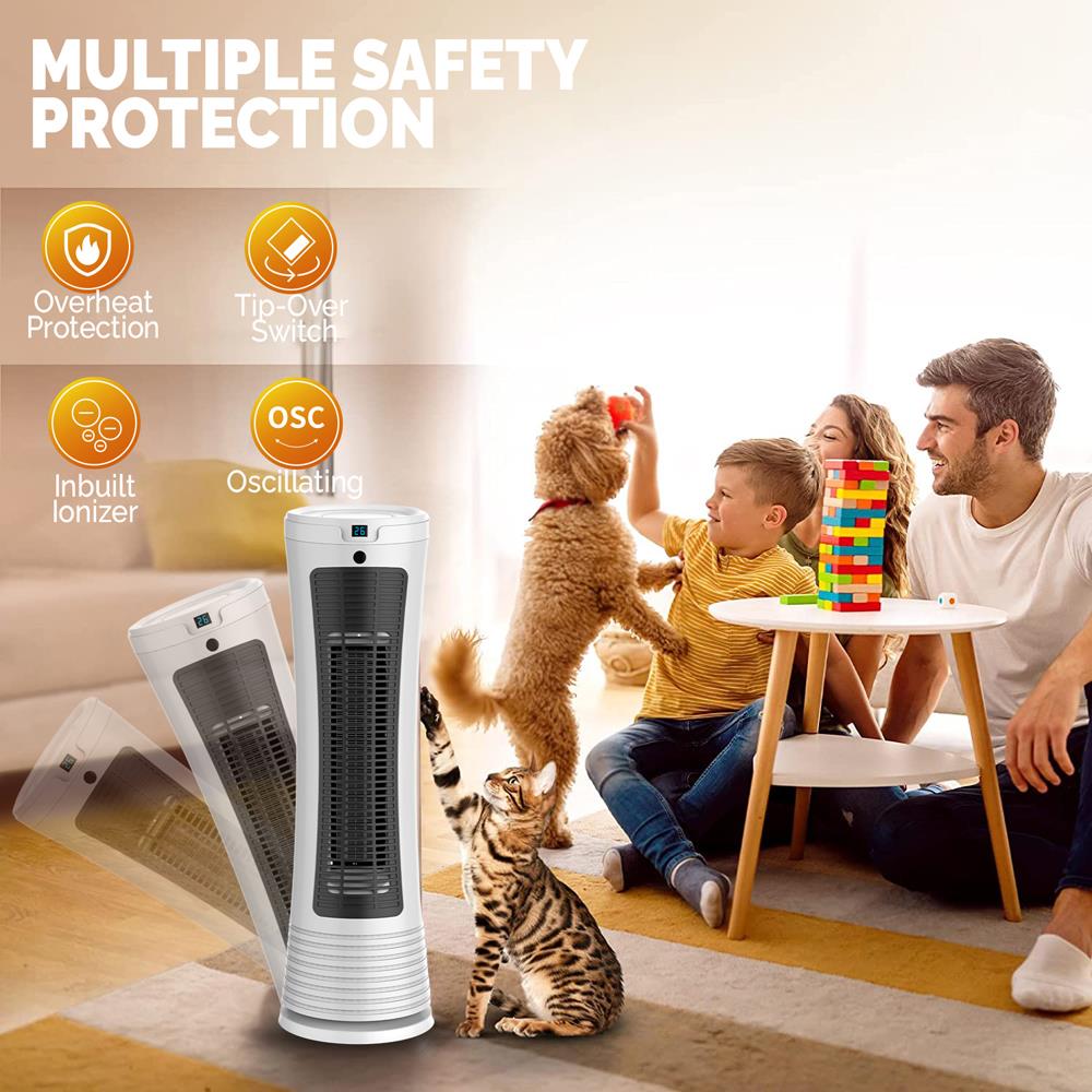 Senelux Tower Heater 2000W Electric Ceramic Portable Heater with Remote Control.