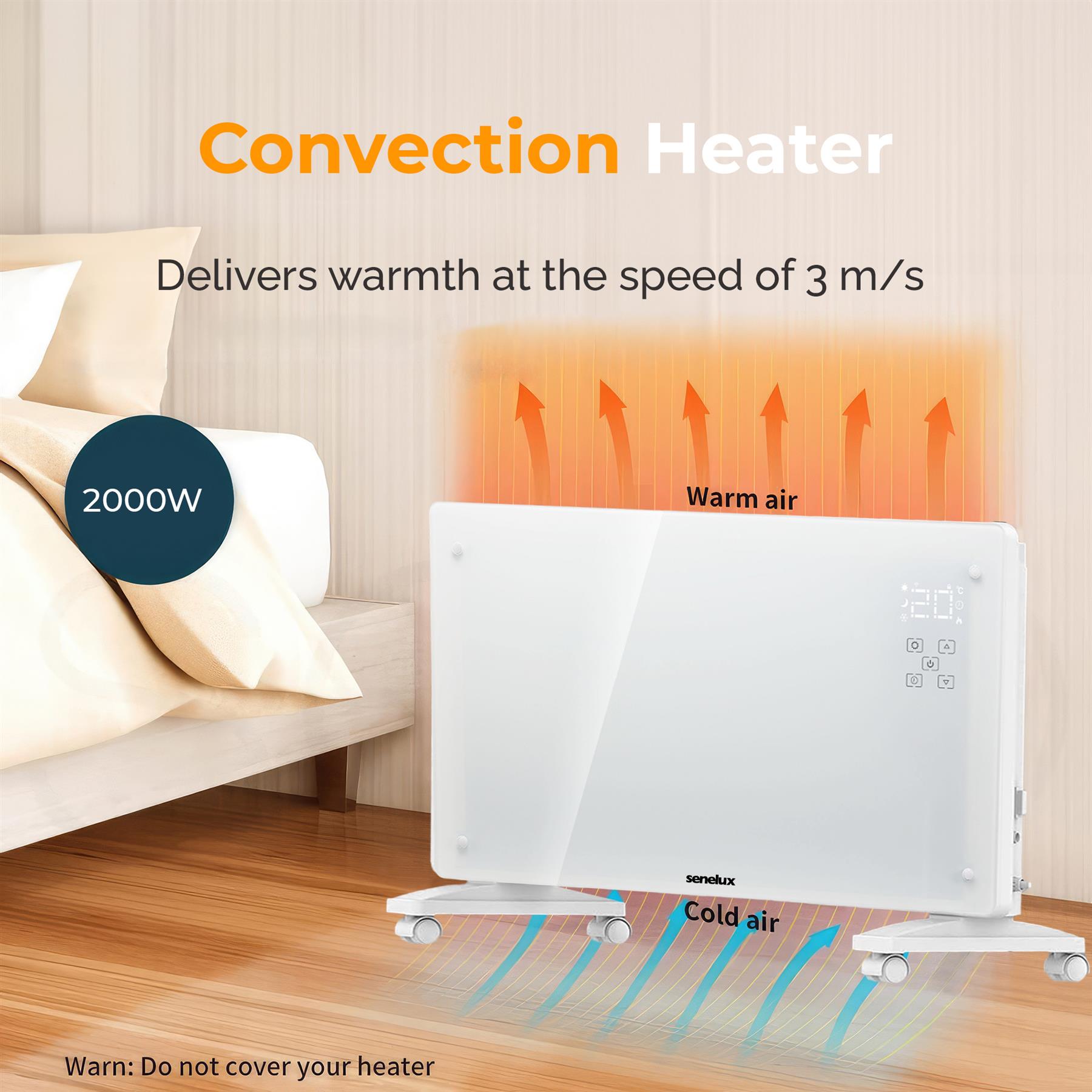 Senelux Glass Panel Heater Wifi