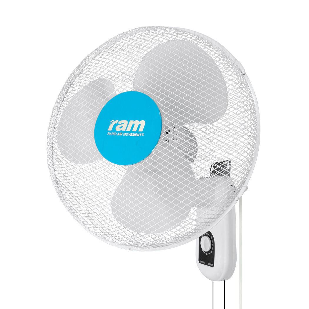 RAM 16" 400mm 3 Speed Oscillating Wall Mountable Fan