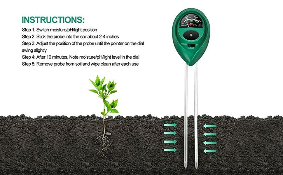 Senua 3-in-1 Soil pH Meter