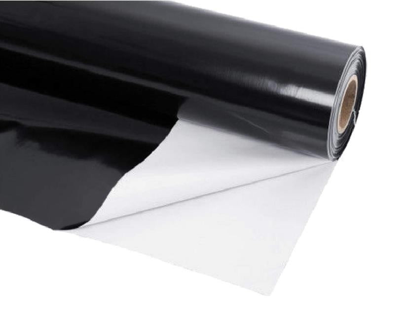 Black on White Mylar Sheeting – 85mu