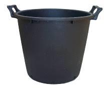 30L black round pot with handles