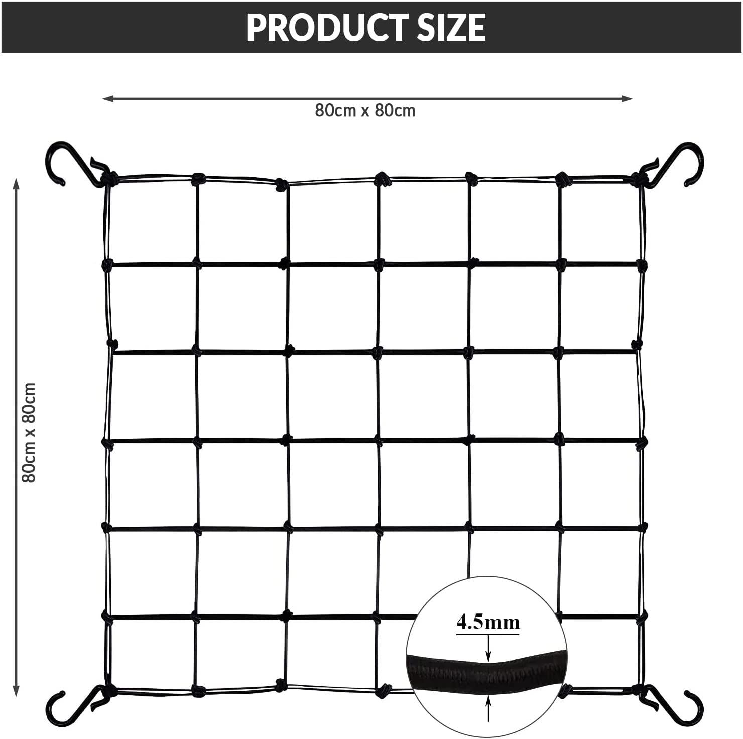 Senua Elastic Trellis - SCROG Net for Grow Tent with Steel Hooks