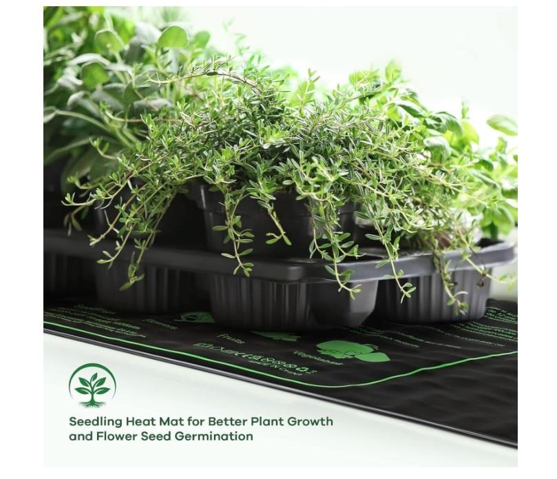 Senua Seedling Heat Mat 20W (25.4 x 52.7 cm) - Heated Propagator for Germination