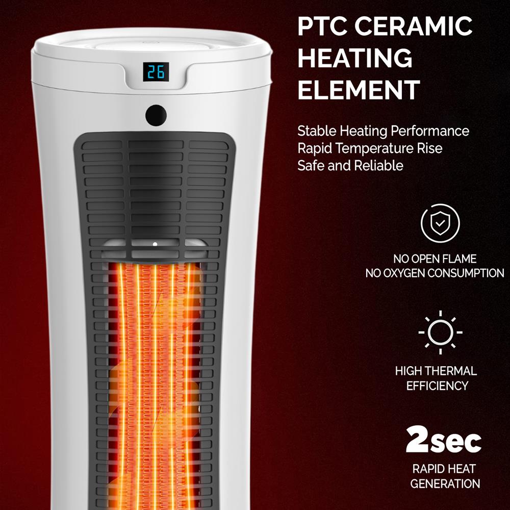 Senelux Tower Heater 2000W Electric Ceramic Portable Heater with Remote Control.