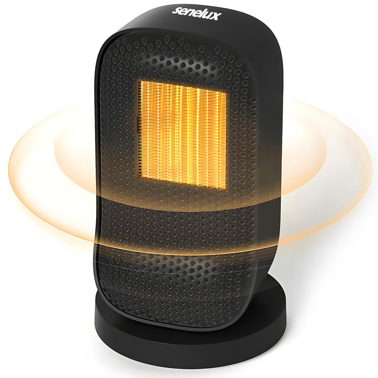 Senelux Space Heater, PTC Portable Electric Desktop Heater 600W Low Energy Consumption Heater