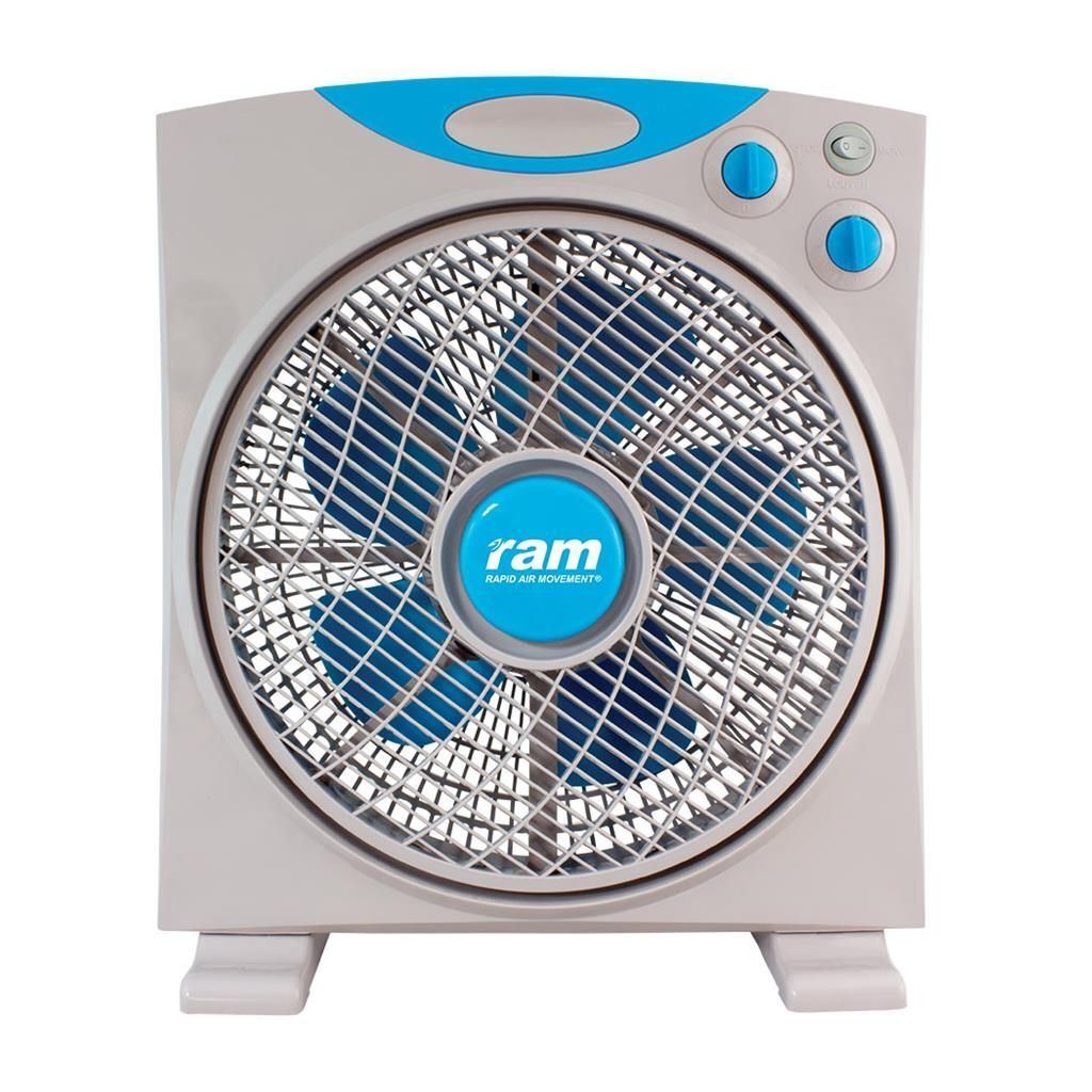 RAM 12" 300mm 3 Speed Oscillating Eco Box Fan Hydroponics Rapid Air Movement